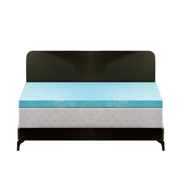 Unbranded Breathable 2 in. Mattress Topper Memory Foam Gel Infused Ventilated Memory Foam Mattress Pad