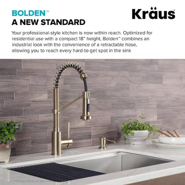 KRAUS Single Handle 18-Inch Commercial Kitchen Faucet with Dual