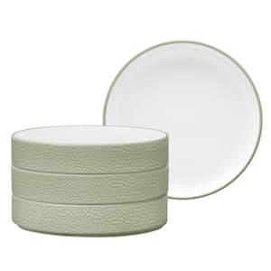 Colortex Stone Sage 7.5 in. Porcelain Deep Plates, (Set of 4)