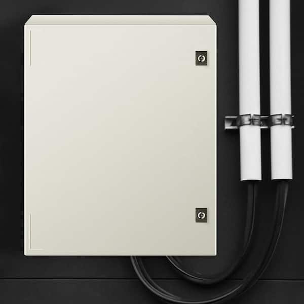 IP66 Waterproof and Dustproof NEMA 4X Fiberglass Electrical Box 24 x 16 x 9 in. NEMA Steel Enclosure, w/Mounting Plate