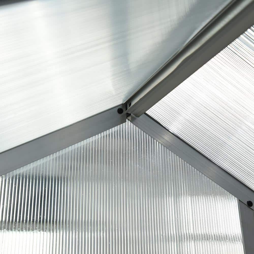 Outsunny 10' x 6' Polycarbonate Walk-In Greenhouse with Roof Vent