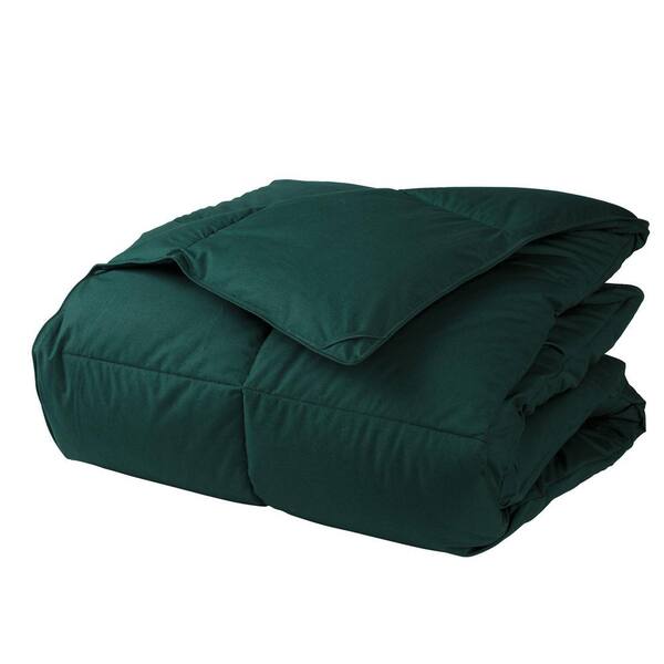 The Company Store LaCrosse LoftAIRE Light Warmth Forest Green Twin Down Alternative Comforter