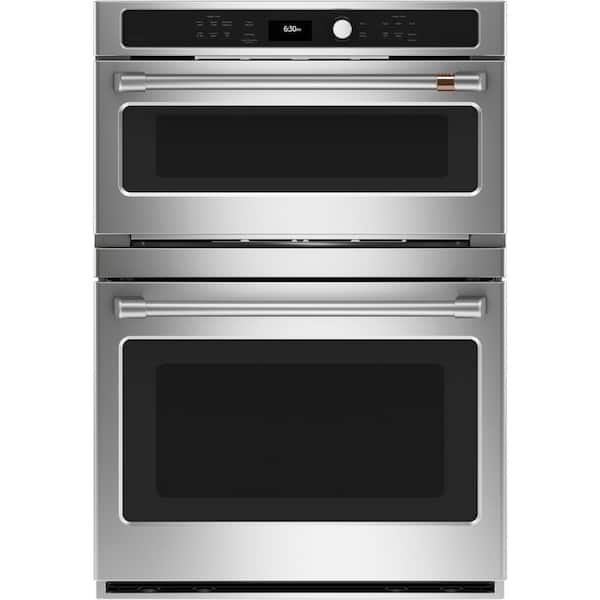 Cafe 30 in. Double Electric Wall Oven With Convection and Advantium Self Cleaning in Stainless Steel