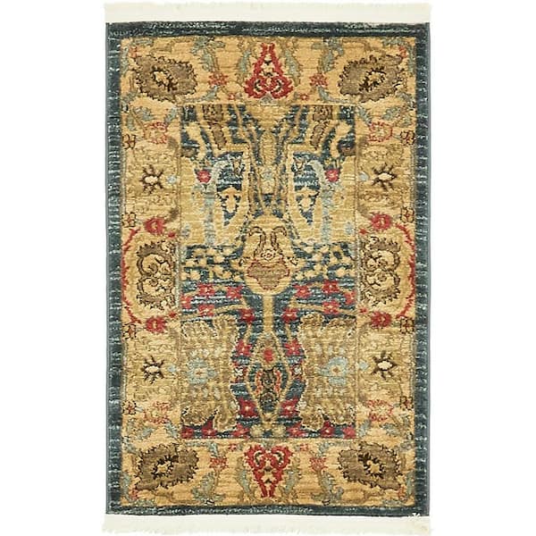 Sahand Marwan Navy Blue 2' 2 x 3' 0 Area Rug