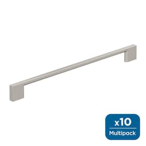 Cityscape 10-1/16 in. (256 mm) Center-to-Center Satin Nickel Cabinet Bar Pull (10-Pack )