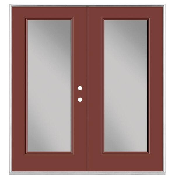 Masonite 72 in. x 80 in. Red Bluff Steel Prehung Left-Hand Inswing Full Lite Clear Glass Patio Door without Brickmold
