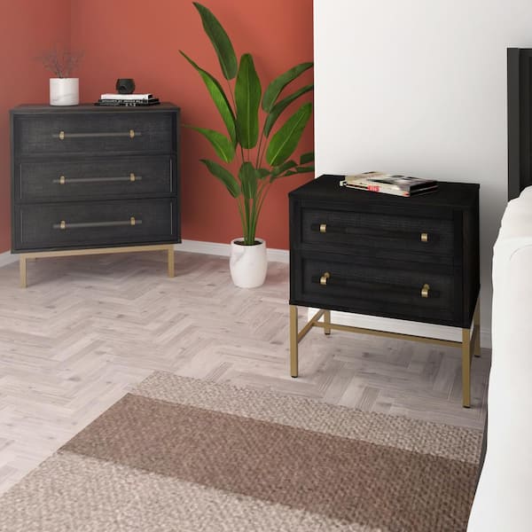 Hopper Studio Sophia 2 Drawer Grey Nightstand 7185GY004BCY52