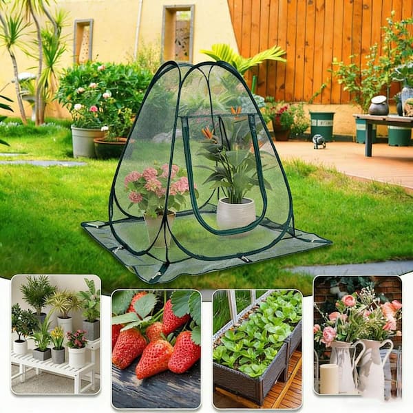39 in. H Garden Netting Green Plant Cover for Vegetables