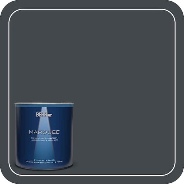 BEHR MARQUEE 1 qt. #PPU24-23 Little Black Dress Satin Enamel Interior Paint & Primer 745304 - The Home Depot BEHR MARQUEE 1 qt. #PPU24-23 Little Black Dress Satin Enamel Interior Paint & Primer 745304 - The Home Depot