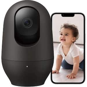 Wireless 1080p Full HD Indoor Black 360 Home Security Camera