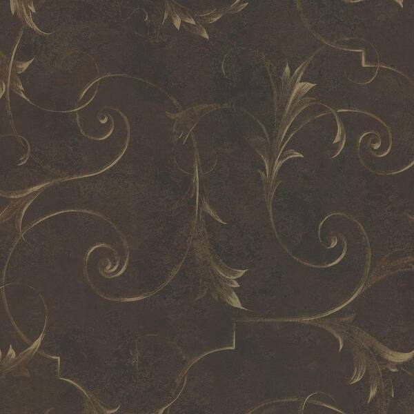 Brewster 56 sq. ft. Marble Scroll Wallpaper