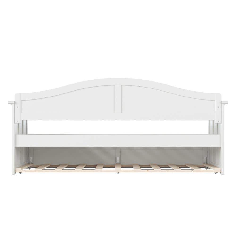 Nantucket White Twin Wood Daybed with Trundle and Storage