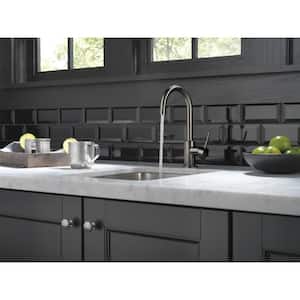 Contemporary Single-Handle Bar Faucet in Black Stainless