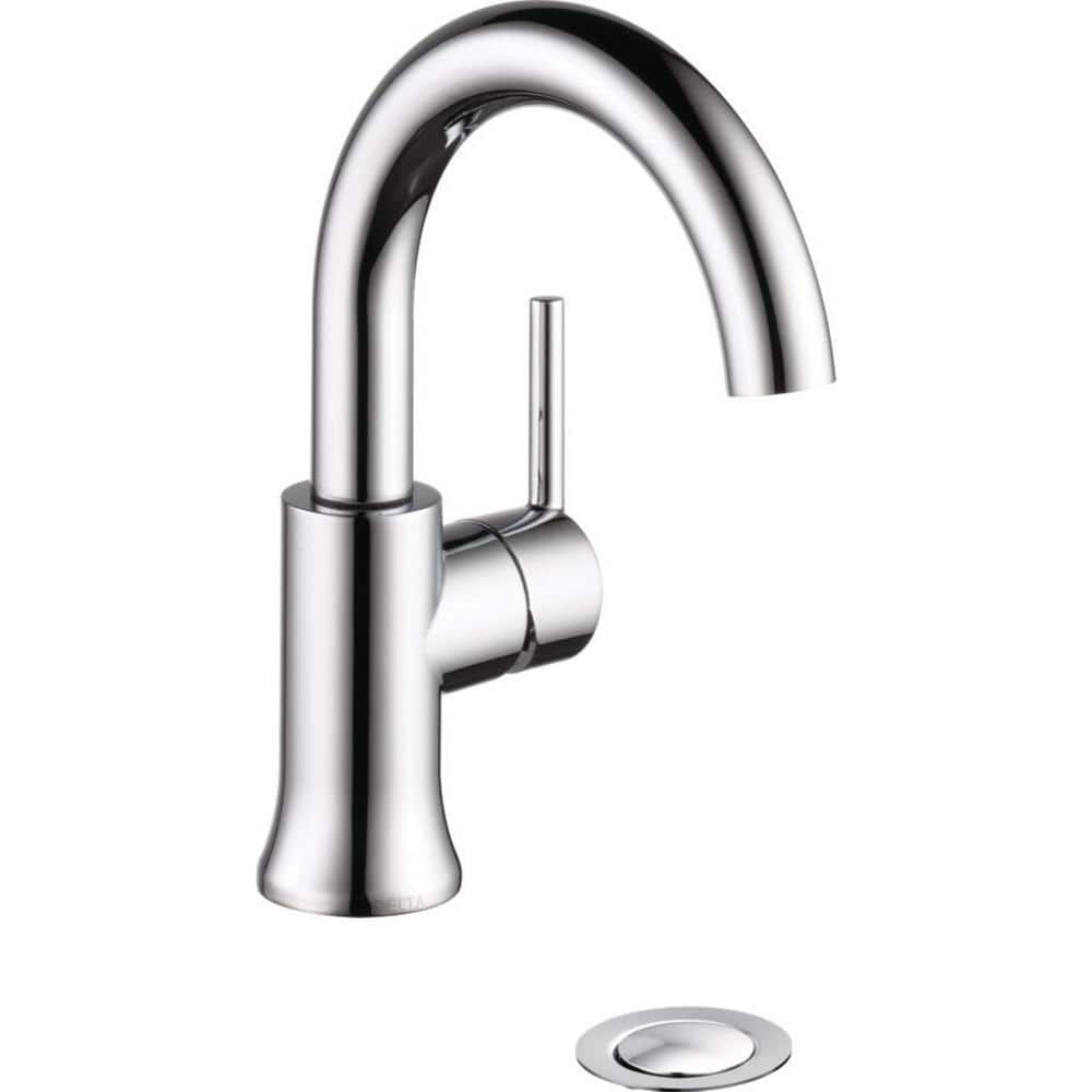 Chrome Single Hole Modern Brass Bathroom Faucet