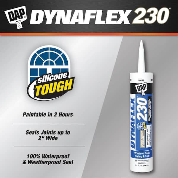 Dynaflex 230 10.1 oz. White Premium Elastomeric Exterior/Interior Window, Door and Trim Sealant