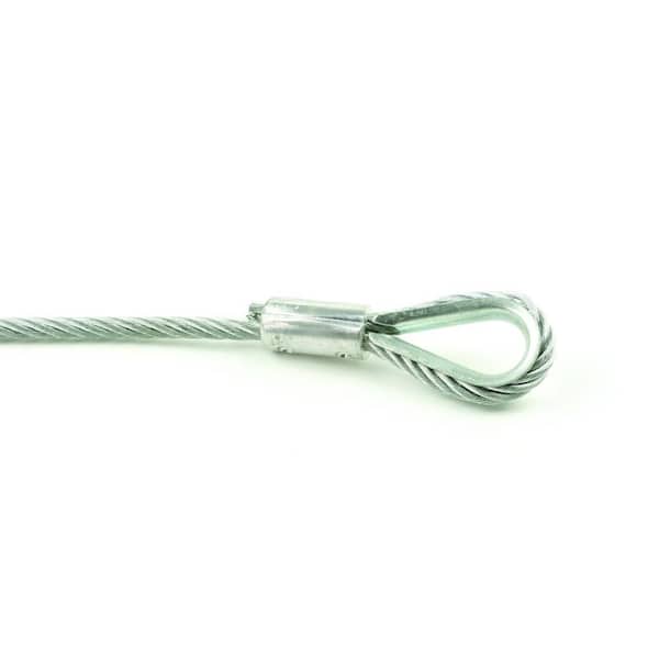 3/8 in Replacement Winch Cable Hook Rugged Aircraft Grade Braided Wire x 65 ft 