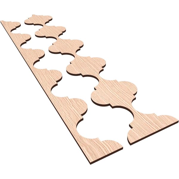 Ekena Millwork Marrakesh 47 in. H x 0.375 in. W Slatwall Panels in Red Oak 12-Pack