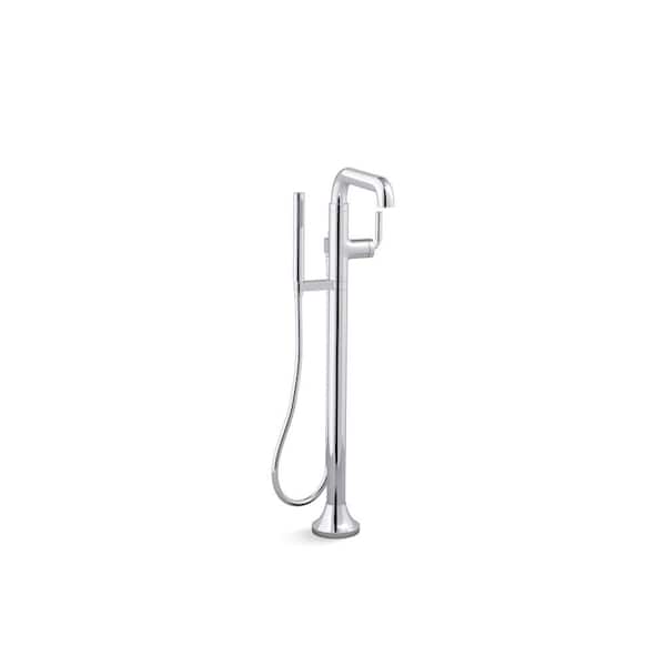 KOHLER Tone Single-Handle Claw Foot Tub Faucet with Handshower in Polished Chrome