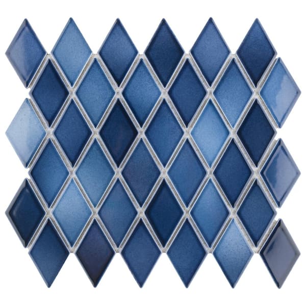 Merola Tile Hudson Kite Glacier 6 in. x 6 in. Porcelain Mosaic Take Home Tile Sample