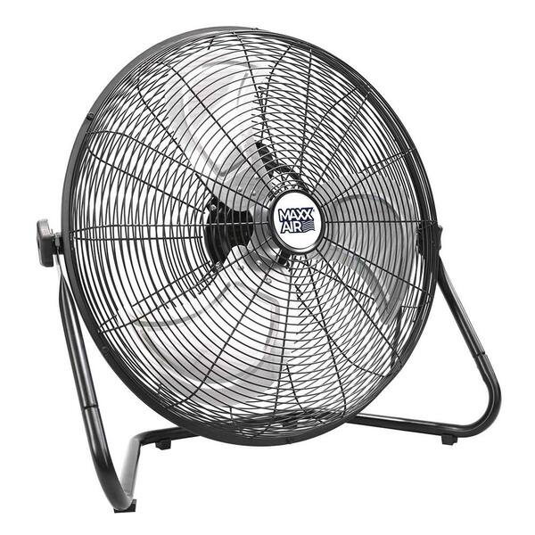 20 Inch Industrial Floor Fan - 3 Speed, 90W, 180° Tilt, High Velocity Airflow