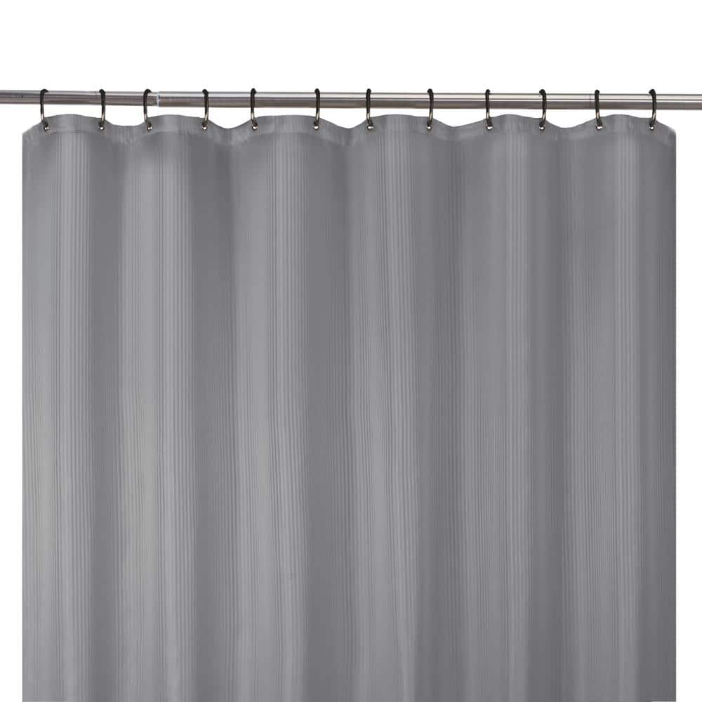 Zenna Home 72 in. W x 70 in. L 100% Waterproof Striped Fabric Shower ...