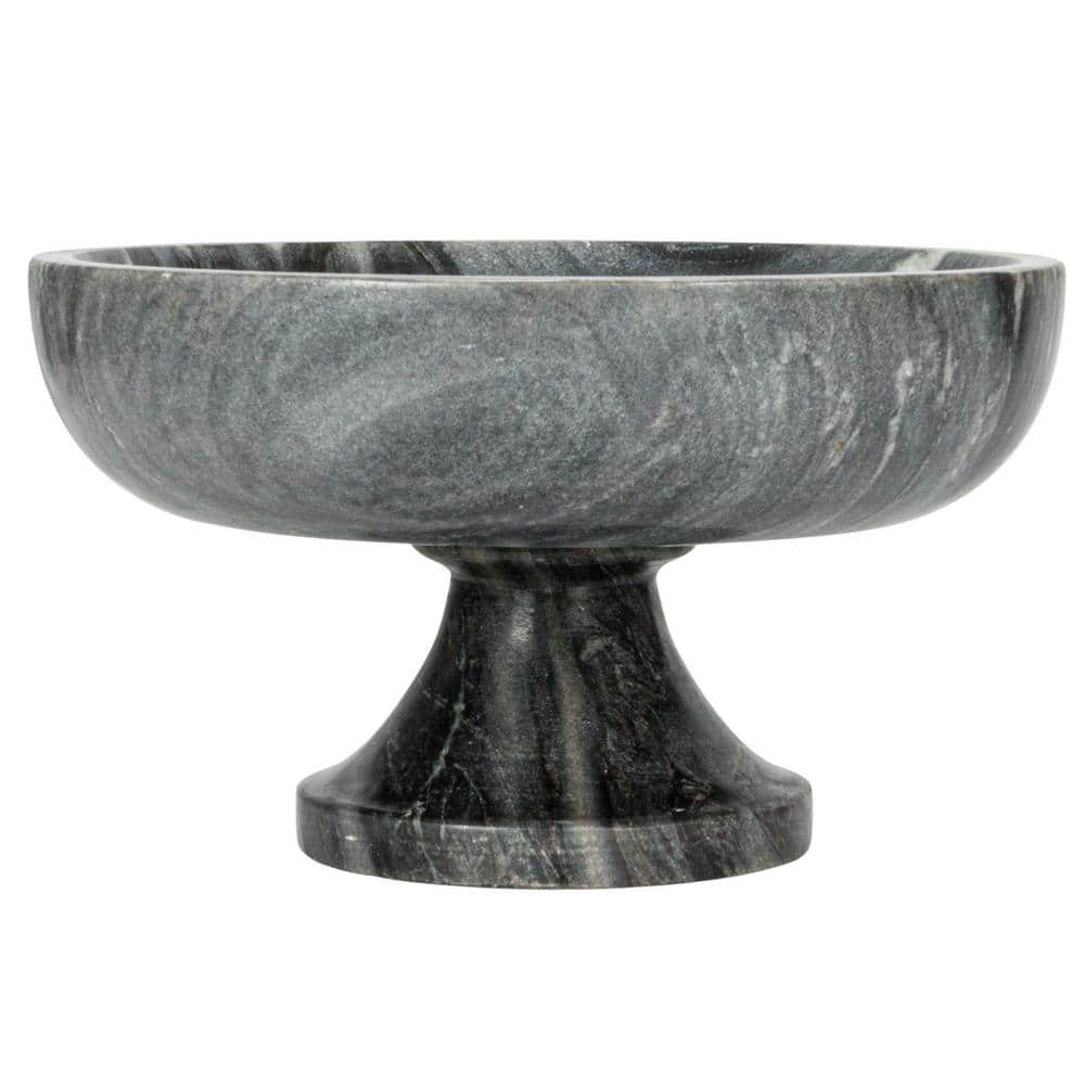 Grey Marble 8" Footed Pedestal Bowl