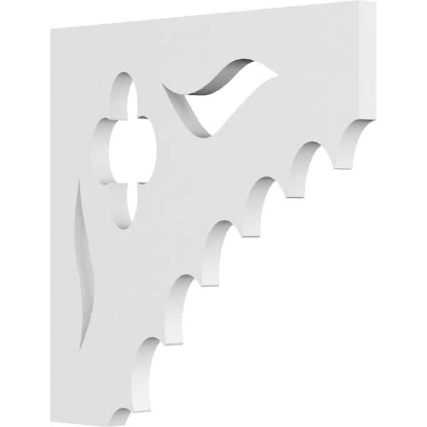 Ekena Millwork 5/8 in. W x 10 in. H x 10 in. D PVC Wellington Bracket