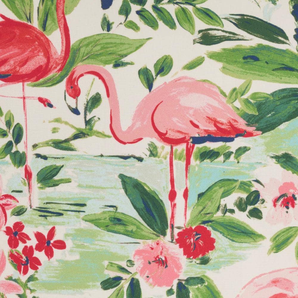 Waverly Flamingos Multicolor 20" x 20" Polyester Throw Pillow