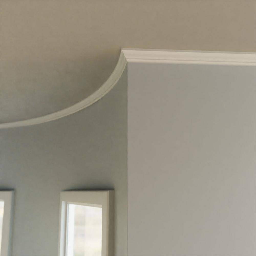 144-Inch White Resin Flexible Crown Moulding