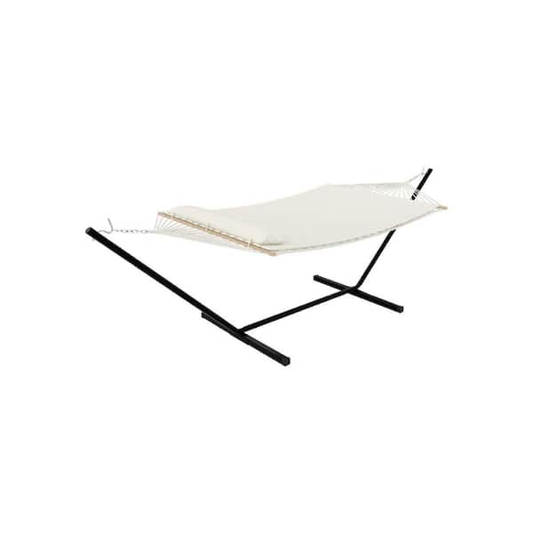 12 ft. Portable Hammock Bed Hammock with Stand in Beige