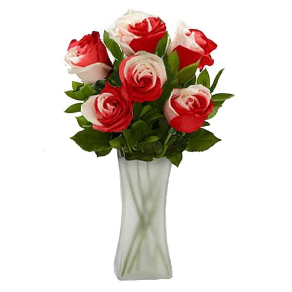 The Ultimate Bouquet Gorgeous Sweetheart Rose Bouquet in Clear Vase (12 Stem) Overnight Shipping Included