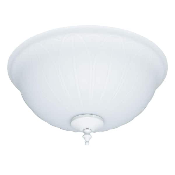 Hunter White Cased Bowl Ceiling Fan Light Kit