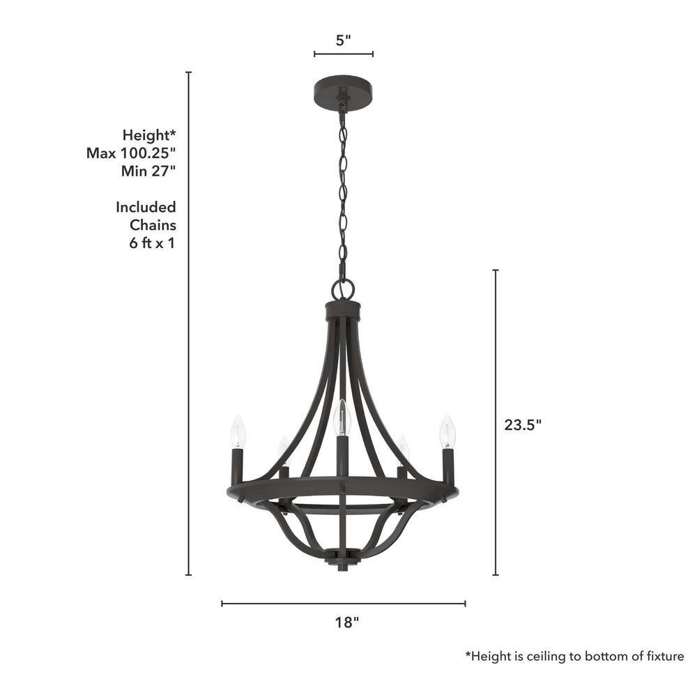 Noble Bronze 5-Light Candle Style Chandelier