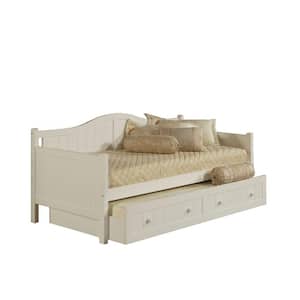 Staci Twin Size Daybed with Trundle in White
