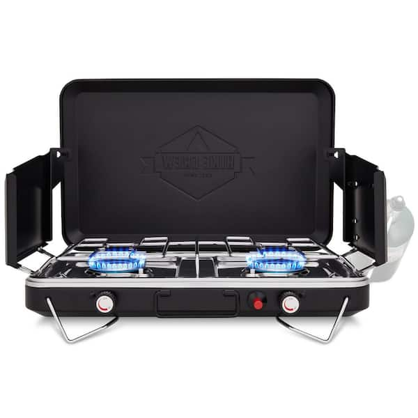 Portable 12 x 14 Glass Top Single Burner Propane Stove Gas Cooker 10,000  BTU/H