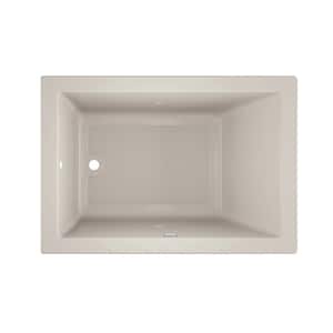 SOLNA 60 in. x 42 in. Rectangular Soaking Bathtub with Reversible Drain in Oyster