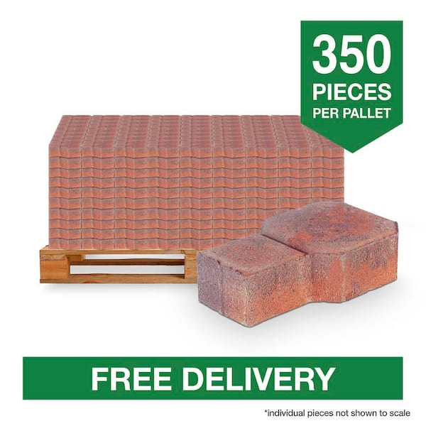 Decorastone 9.06 in. L x 5.51 in. W x 2.36 in. H Antq Terra Cotta Concrete Paver (350 Pieces/100 sq. ft. /Pallet)