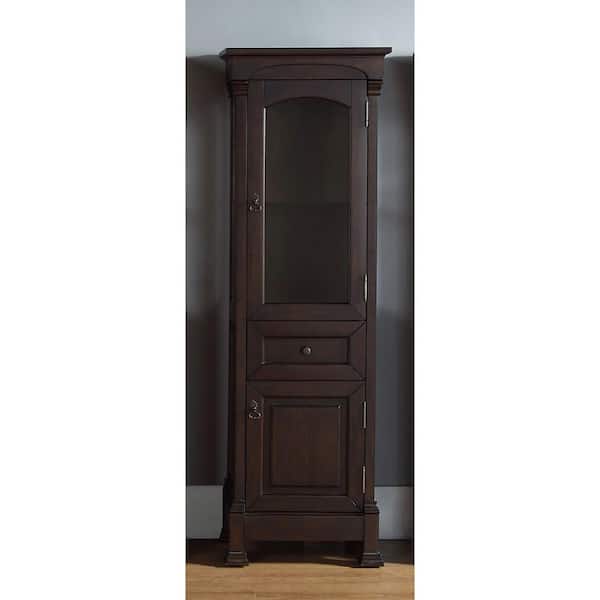 James Martin Vanities Brookfield 20.5-in x 65-in x 16.25-in Burnished Mahogany Wood Freestanding Soft Close Linen Cabinet