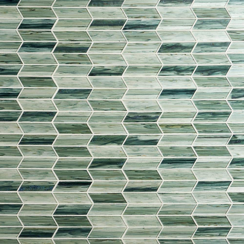 Mosaic Glass Tile 06-064 Green-5 tiles