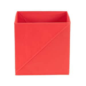 11 in. H x 11 in. W x 11 in. D Red Fabric Cube Storage Bin 6-Pack