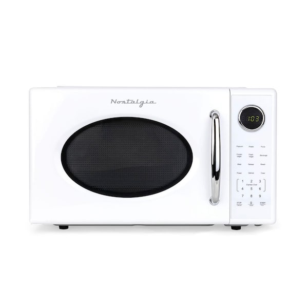 Retro Microwave-1.1 cu. ft. and 1000 Watt Countertop Microwave-White