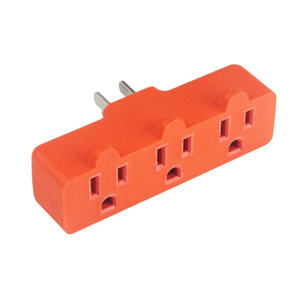Heavy-Duty Grounded Triple Tap Adapter