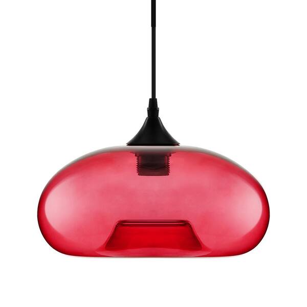 rose pink glass pendant light