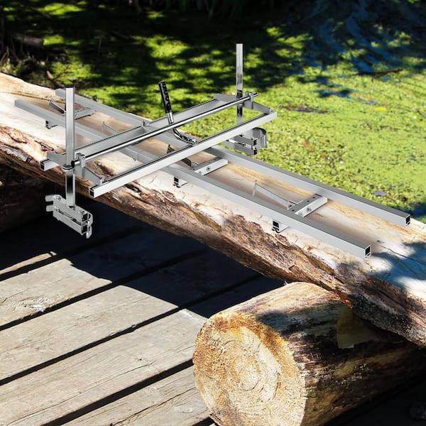 Chainsaw Mill and Rail Mill Guide System, Portable Sawmill 14in.-36 in. Guide Bar, 9ft. Aluminum Saw Milling Rail Guide