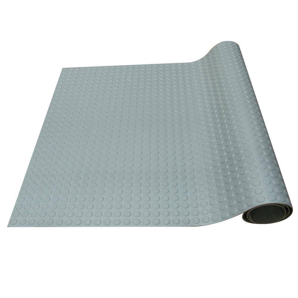 Dark Gray Coin-Pattern Thermoplastic Flooring 3' x 9'