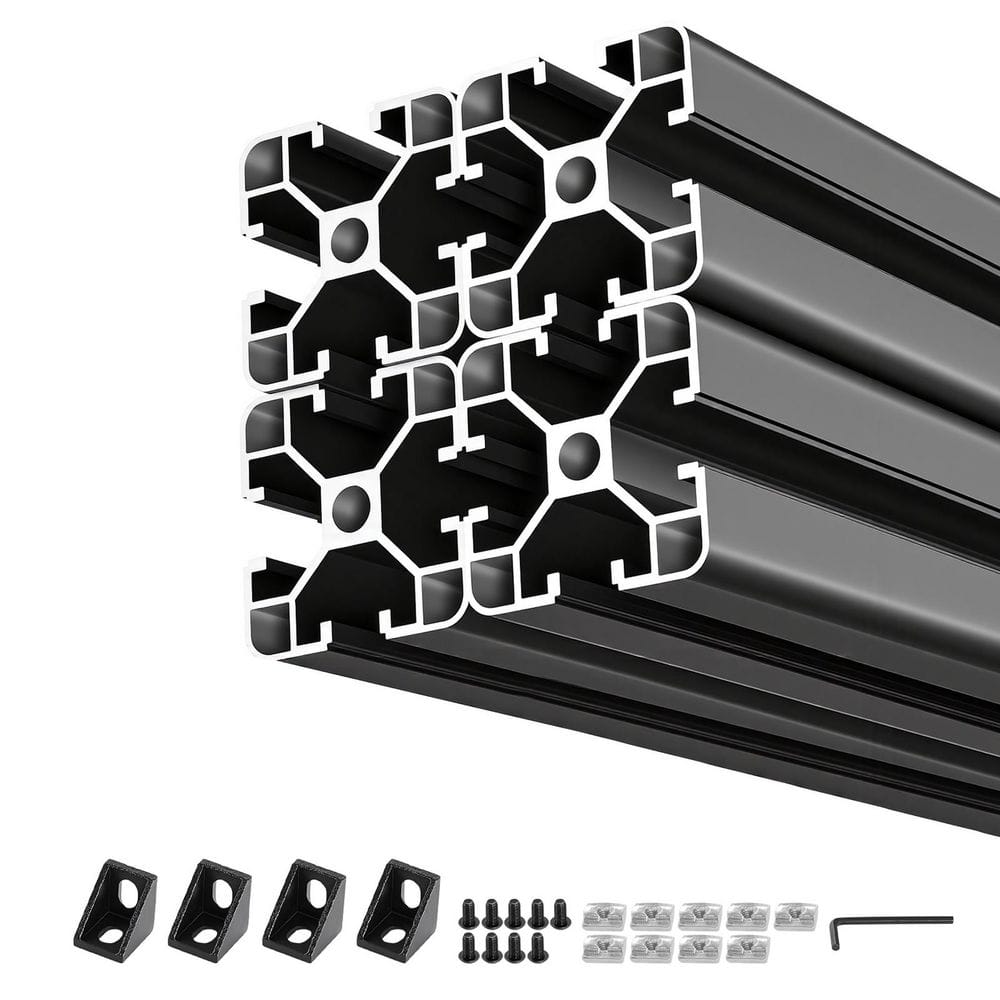 4PCS 4040 Aluminum Extrusion Profile, 15.75 in. 400 mm, Durable, T Slot European Standard Anodized Linear Rail, Black price history on PriceWatchPro