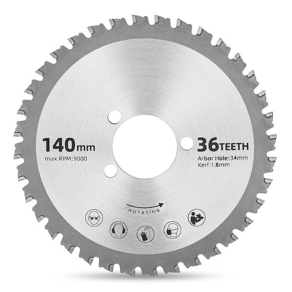 Electric Rebar Cutter Saw Blade Ceramic Alloy Replacement 140 mm Diameter Slotted Design 36 Teeth 9000 RPM