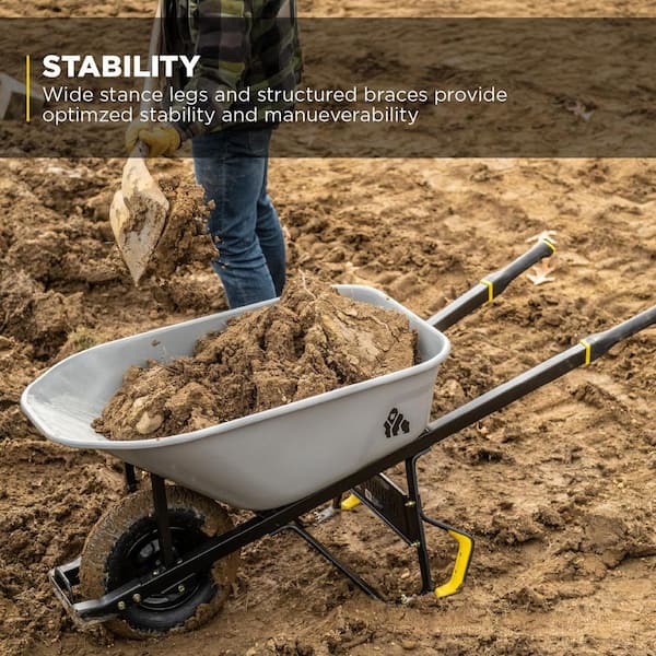 Reviews for Gorilla 6 cu. ft. PRO Heavy-Duty Steel Tub Wheelbarrow