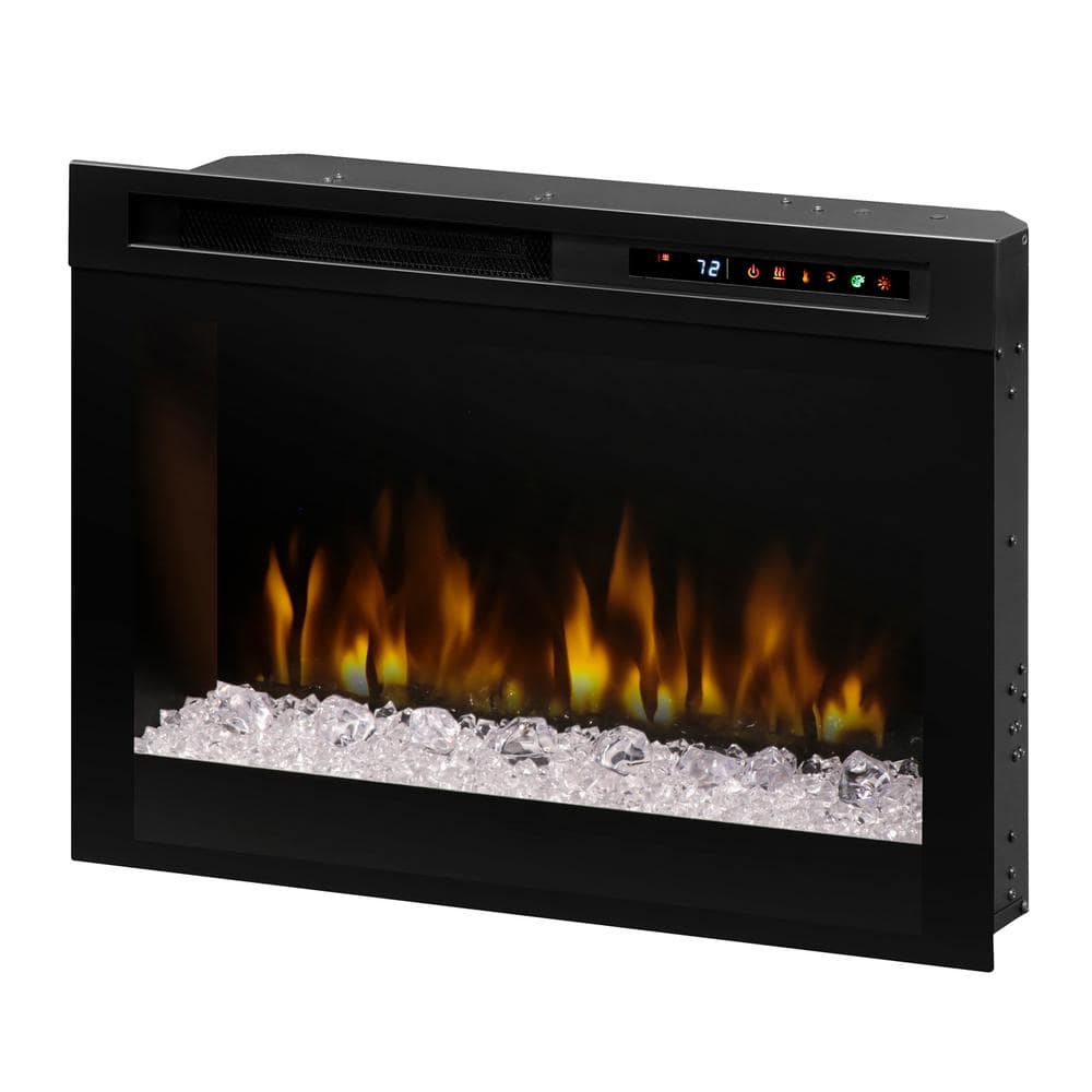 26'' Black Electric Firebox with Acrylic Ember Bed
