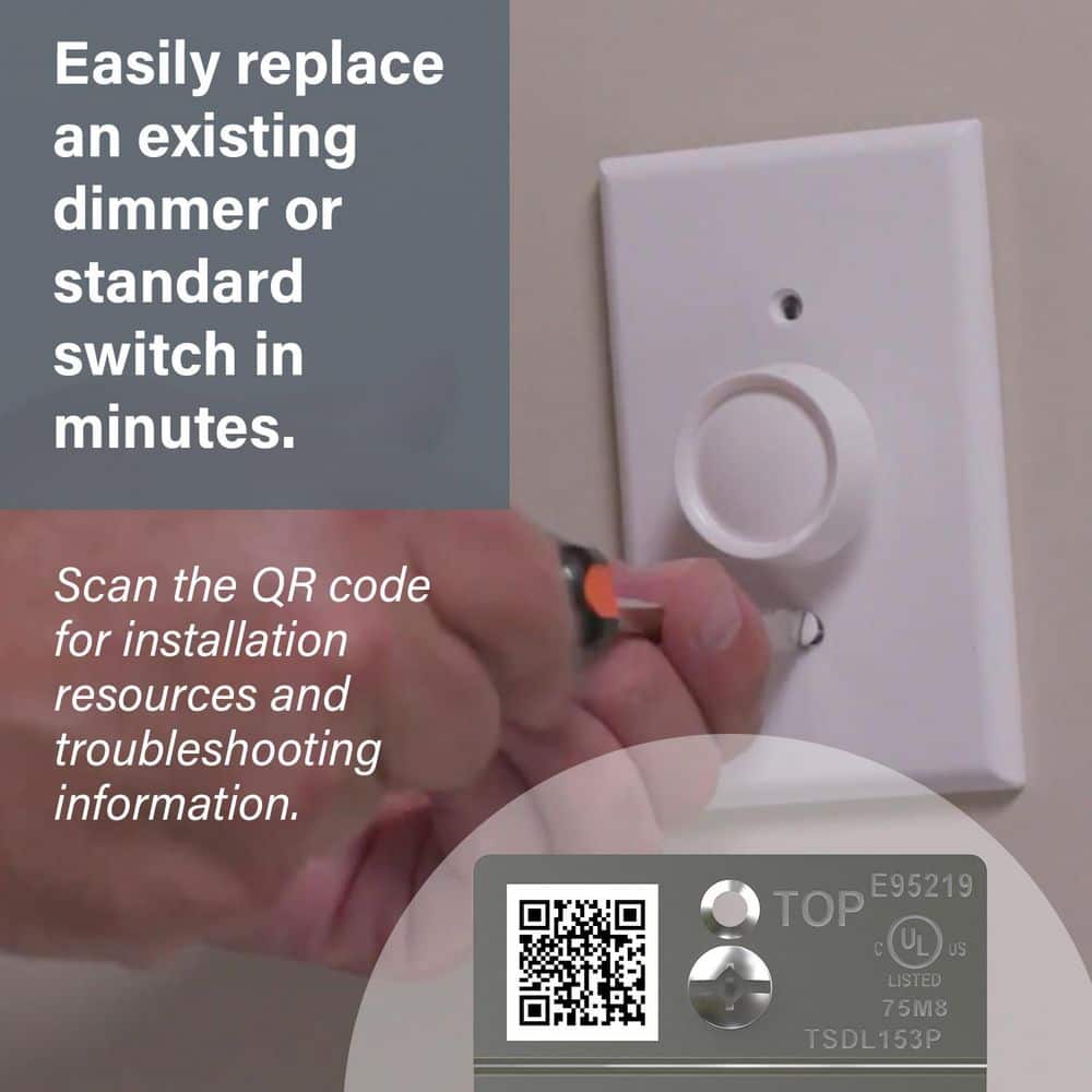 White Matte Advanced LED Dimmer Switch, Single-Pole/3-Way